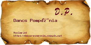 Dancs Pompónia névjegykártya